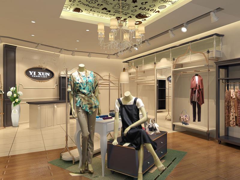 杭州依薰品牌服装店边厅效果图